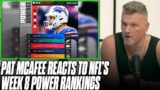 Pat McAfee Reacts To NFL Networks' Week 8 Power Rankings