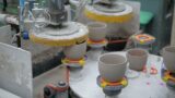 Polishing terracotta/ceramic potteries.