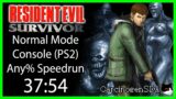Resident Evil: Survivor (PSX) Speedrun – 37:54 (Console any% Normal)