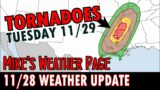 Severe Weather Outbreak likely Tuesday November 29th