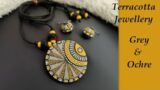 Terracotta Jewellery | Yellow ochre & gray | Painting & Assembling