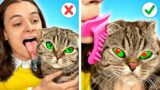 TikTok GADGETS for your CAT! Hacks to SNEAK a CAT HOME | Tricks for PET OWNERS by La La Life