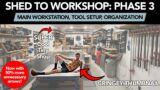 Tiny Shop with Morgan Hop: Episode 4 – Main workstation, tool setup, and organization