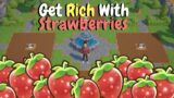 Trying To Get Rich With Strawberries in Coral Island!!