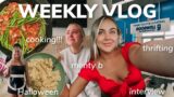 WEEKLY VLOG: mental breakdowns (lol), halloween costumes, cooking, thrifting, interview