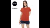 Wanita Slim Fit Pendek Terracotta