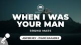When I Was Your Man – Bruno Mars (Lower Key – Piano Karaoke)