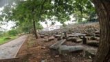 broken pieces of temple of hoyshleshwar karnataka