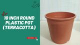 10 Inch Round Plastic Pot Terracotta