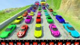 Big Cars & Monster Trucks vs Massive Speed Bumps vs DOWN OF DEATH vs Deep Water | HT Gameplay Crash