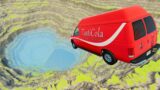 BeamNG.Drive – Leap of death, cars jump and fall into red water #5