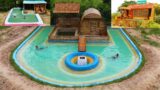 3 Combined, Build The Most Creative And Beautiful Resort Bamboo House With Swimming Pool & Aquarium