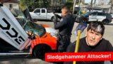 3 MEN ATTACK LAMBORGHINI OWNER AND SMASH CAR WITH SLEDGEHAMMER!