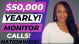 $50,000-$55,000 YEARLY! MONITOR CALLS & EMAILS FROM HOME! NEW WORK FROM HOME JOB WITH BENEFITS!