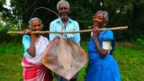 6kg Big Stingray Fish Cutting and Cooking by Santali tribe people | how to cook snakar fish