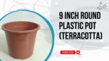 9 Inch Round Plastic Pot Terracotta