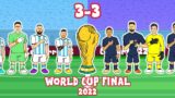 ARGENTINA vs FRANCE! 3-3! Messi wins the World Cup (Cartoon Goals Highlights Final 2022 Penalties)