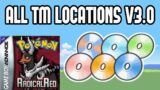 All TM Locations in Pokemon Radical Red Version 3.0