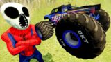 Ambush Spider-Man Destroy All Cars Pickup Monster Trucks Bus – BeamNG Drive
