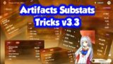 Artifacts Substats Tricks v3.3 Genshin Impact