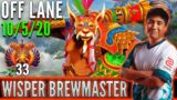 Bc.Wisper  [ Brewmaster ]  Off Lane Pro Gameplay  [ Patch 7.32c ]  Dota 2 Full Game