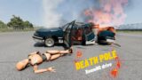 BeamNG drive – Death Pole CAR CRASH