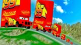 Big & Small London Bus Lightning McQueen vs DOWN OF DEATH BeamNG.Drive