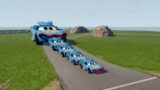 Big & Small McQueen-Huggy Waggy vs down of death – BeamNg.drive