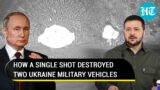 Boom! Single shot from Putin's anti-tank missile system destroys infantry fighting vehicle & pickup