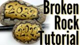 Broken Stone Painting Tutorial || Rock Painting 101