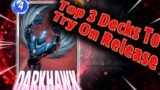 Card Release Spotlight – DarkHawk – Top 3 Decks To Test On Release – Marvel Snap Series 5