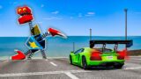 Cars and Green Lamborghini vs BoxyBoo vs Downhill of Death – BeamNG Drive