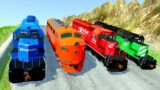 Colored Trains vs DOWN OF DEATH in BeamNG.drive
