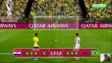Croatia Vs Brazil – Penalty Shootout | Quarter Final | FIFA World Cup Qatar 2022 | PES Gameplay