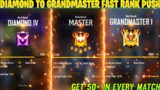 Diamond to master fast rank push in 5 hours | Solo rank push tips | How to rank push in free fire