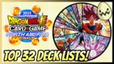 Dragon Ball Super Card Game: North American Finals! Top 32 Deck Lists!
