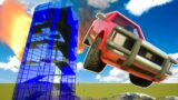 Driving Cars Out of a BURNING Building in Brick Rigs Tower Survival!