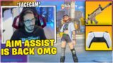 FaZe SWAY *FREAKS OUT* After Using NEW Aim ASSIST In Fortnite Chapter 4 & Gets His First Win!