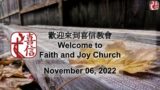 Faith and Joy Church – Nov  06, 2022  On Broken Pieces, Acts. 27:1-44