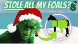 GRINCH STOLE MY CHRISTMAS? Breeding new foals on Wild Horse Island's / ROBLOX *Christmas Countdown*
