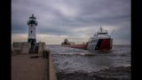 Great Lakes Freighter Arthur M Anderson! Coming into Duluth with Limestone  and a Master Salute!