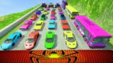 HT Gameplay Crash # 657 | Big Cars & Monster Trucks vs Spider Speed Bumps vs DOWN OF DEATH Road Fail