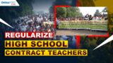 High school contractual teachers protest.