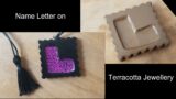 How to make, paint and assemble daily wear Terracotta jewellery letter pendant set | #terracotta
