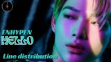 (How would) ENHYPEN Singing HELLO By TREASURE line distribution