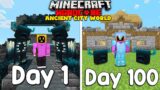 I Survived 100 Days In An Ancient City ONLY World In Minecraft Hardcore!