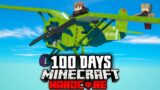 I Survived 100 Days on a Zombie PLANE in Hardcore Minecraft