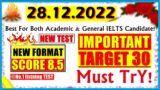IELTS LISTENING PRACTICE TEST 2022 WITH ANSWERS | 28.12.2022