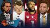 Mac Jones downplays spat w/ Pats coach, Kyler Murray suffers ACL injury | NFL | FIRST THINGS FIRST