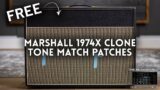 Marshall 1974x clone Tone Match Patches – FREE // Line 6, Fractal, Kemper